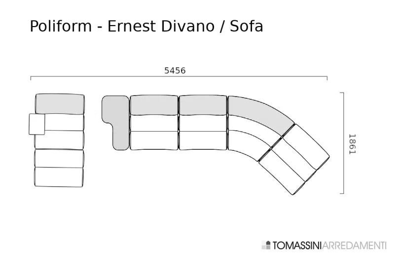 Divano Ernest bianco (Offerta Expo) Poliform - 8