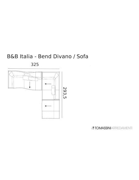 Divano Bend blu (Offerta Expo) B&B Italia - 7