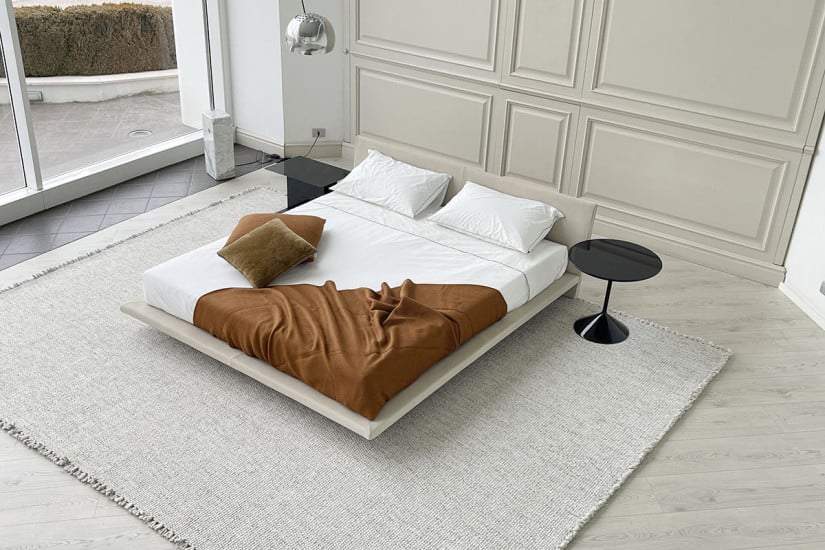 Lit Chemise en cuir beige (Offre Expo) Living Divani - 2