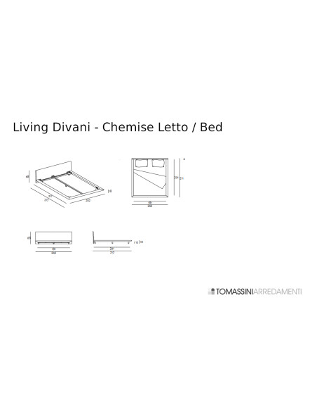 Chemise Bed in beige leather (Expo Offer) Living Divani - 7