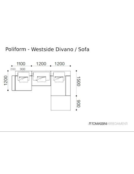 Divano Westside tortora (Offerta Expo) Poliform - 7