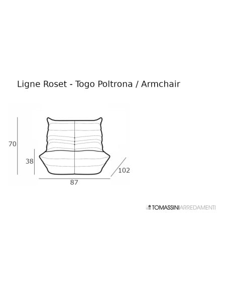 Poltrona Togo rosa (Offerta Expo) Ligne Roset - 7