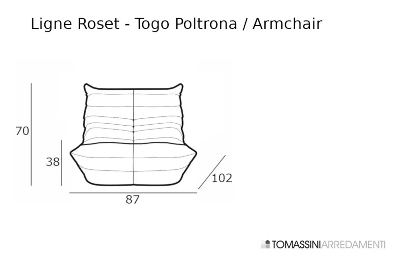 Togo Pink Armchair (Expo Offer) Ligne Roset - 7