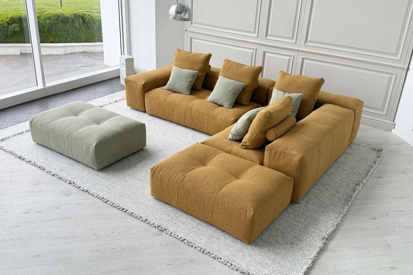 Pixel Orange Sofa (Expo Offer) Saba - 5