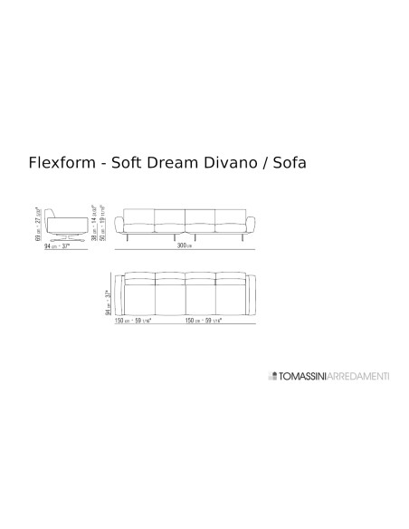 Soft Dream White Leather Sofa (Expo Offer) Flexform - 7