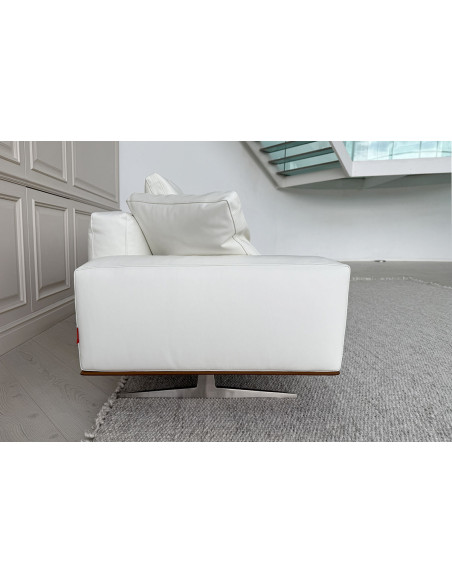 Soft Dream White Leather Sofa (Expo Offer) Flexform - 5