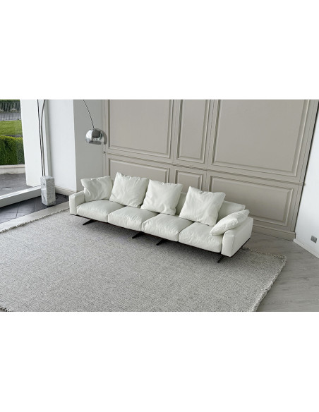 Soft Dream White Leather Sofa (Expo Offer) Flexform - 3
