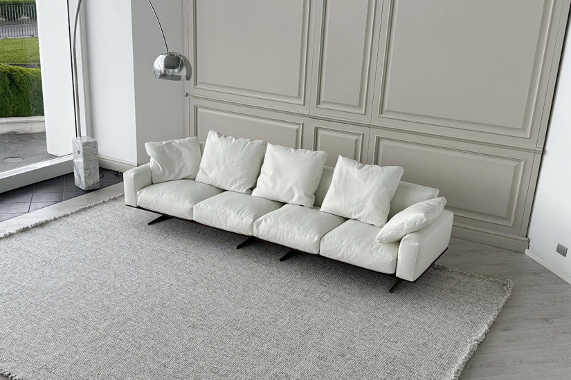 Soft Dream White Leather Sofa (Expo Offer) Flexform - 3