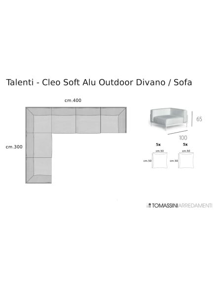 Canapé d'extérieur Cleo Soft Alu gris (Offre Expo) Talenti - 9