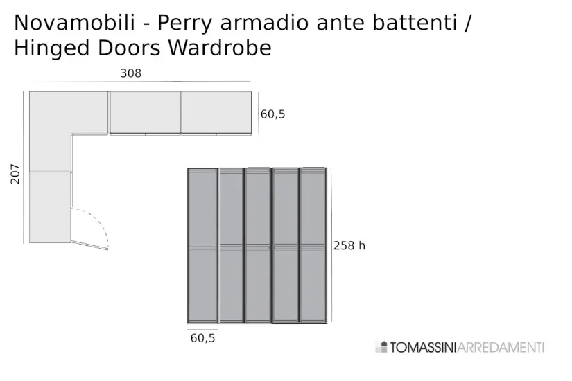 Armadio a porte battenti Perry (Offerta Expo)  - 9