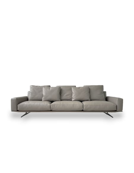 Soft Dream Grey Leather Sofa (Expo Offer) Flexform - 7