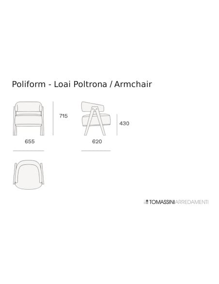 Fauteuil Loai Rouge (Offre Expo) Poliform - 6