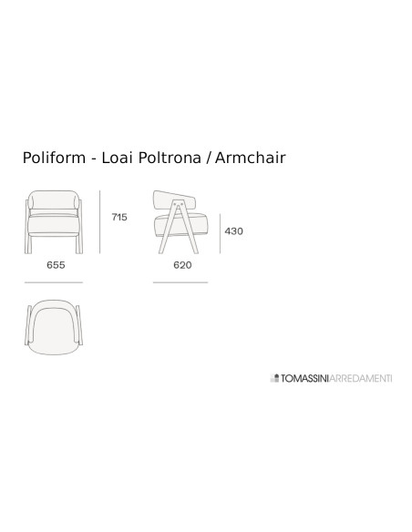 Loai Red Armchair (Expo Offer) Poliform - 6