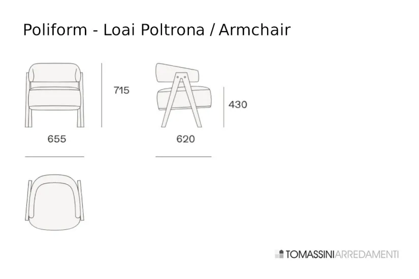 Loai Red Armchair (Expo Offer) Poliform - 6