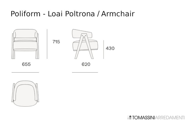 Poltrona Loai Rossa (Offerta Expo) Poliform - 6