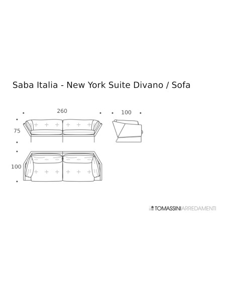 Divano New York Suite Blu (Offerta Expo) Saba - 9