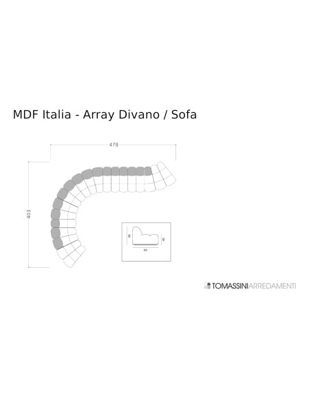 Divano Array Bianco (Offerta Expo) MDF Italia - 10