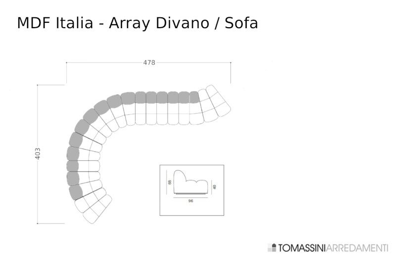 Divano Array Bianco (Offerta Expo) MDF Italia - 10