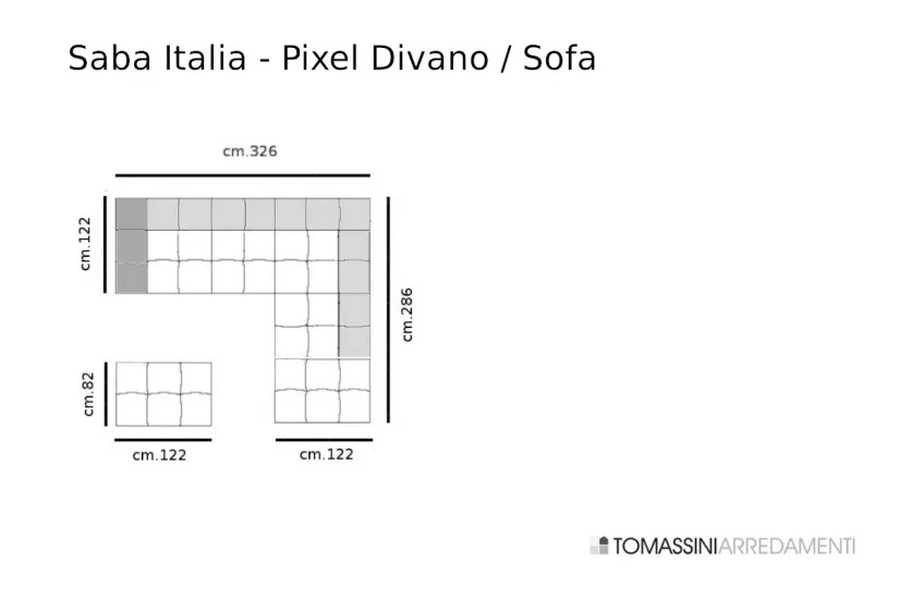 Divano Pixel Arancio (Offerta Expo) Saba - 8