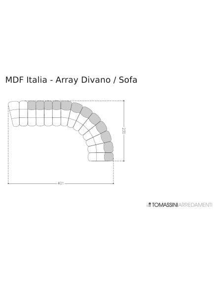 Divano Array grigio (Offerta Expo) MDF Italia - 9