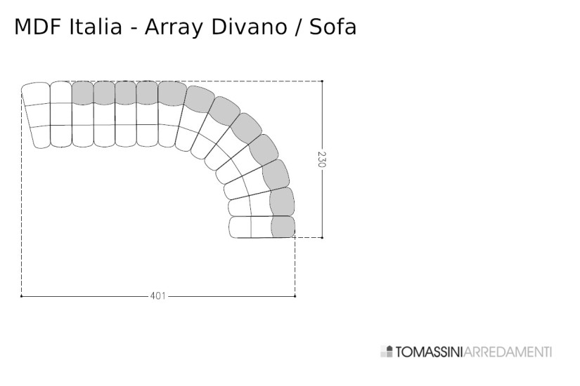 Canapé Array gris (Offre Expo) MDF Italia - 9