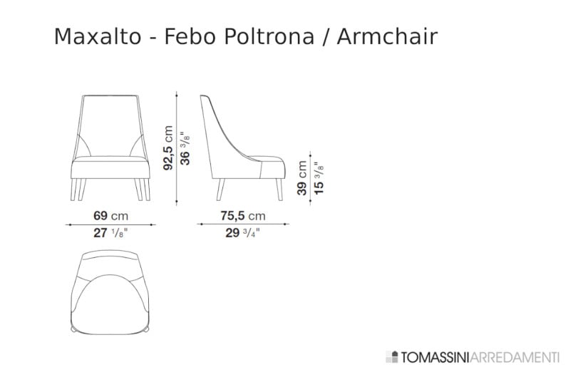 Fauteuil Bergère Febo bleu (Offre Expo) Maxalto - 7