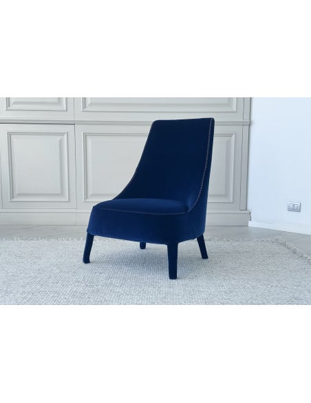 Febo Blue Bergère Armchair Maxalto - 2