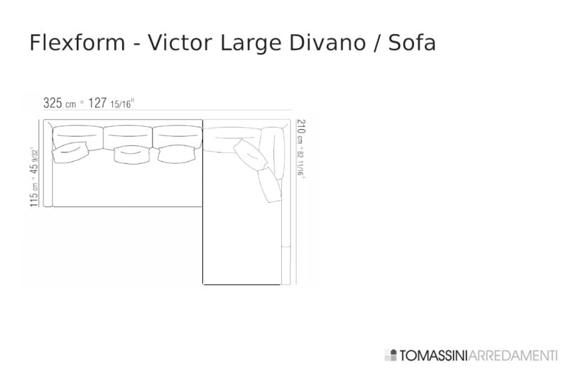 Divano Victor Large marrone (Offerta Expo) Flexform - 9