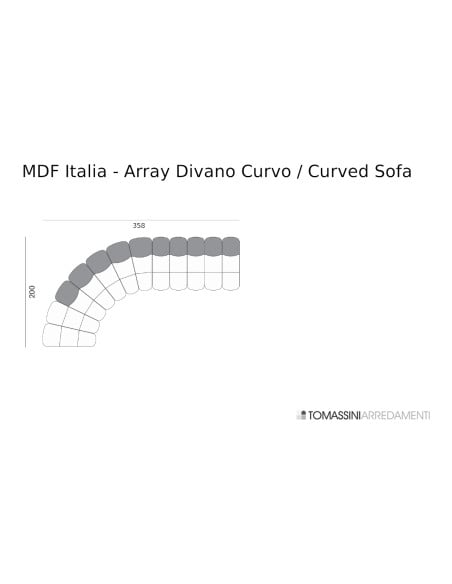 Divano Array curvo (Offerta Expo) MDF Italia - 9