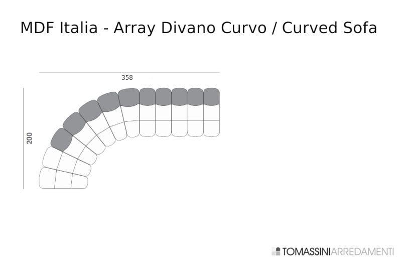 Array Curved Sofa (Expo Offer) MDF Italia - 9