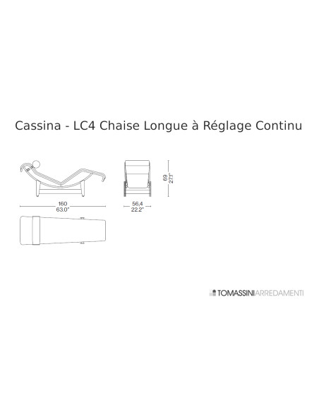 Chaise Longue à Réglage Continu LC4 tacheté (Offre Expo) Cassina - 9