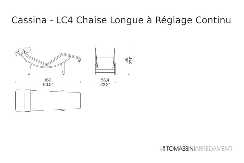 Chaise Longue à Réglage Continu LC4 tacheté (Offre Expo) Cassina - 9