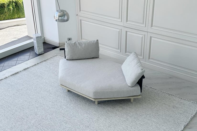 Canapé d'extérieur hexagonal Eden blanc Roda - 5