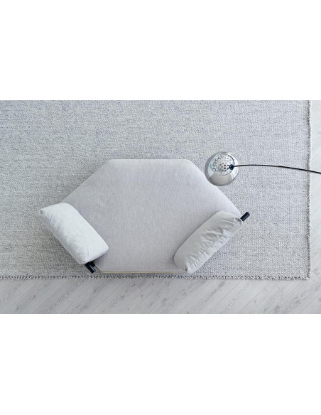 Canapé d'extérieur hexagonal Eden blanc Roda - 6