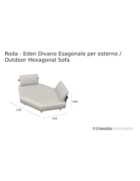 Eden Outdoor Hexagonal White Sofa Roda - 8