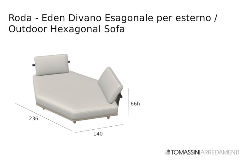 Eden Outdoor Hexagonal White Sofa Roda - 8