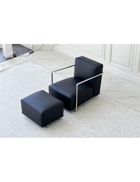A.B.C. Black Armchair with Pouf (Expo Offer) Flexform - 1