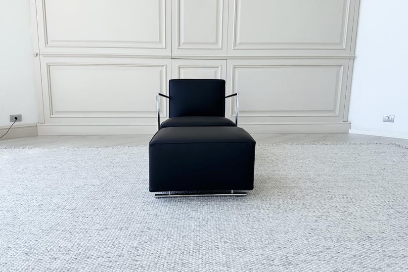 Poltrona A.B.C. nera e pouf (Offerta Expo) Flexform - 3