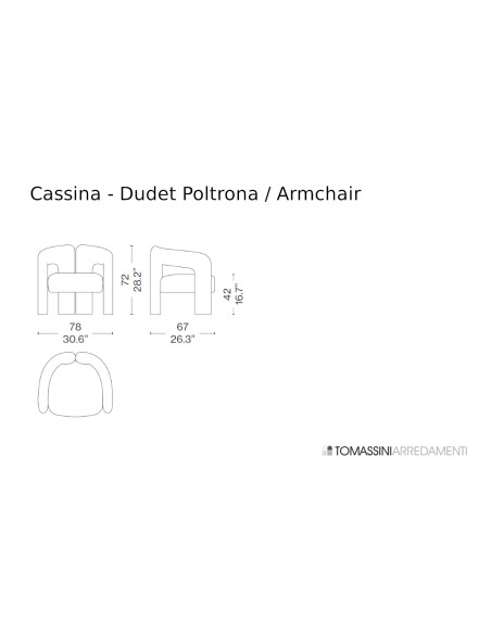 Fauteuil Dudet bleu clair (Offre Expo) Cassina - 8