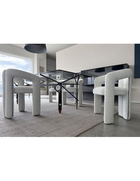 Sedia Dudet in tessuto bianco (Offerta Expo) Cassina - 5