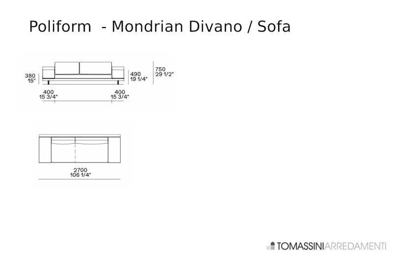 Mondrian 3-Seater Sofa (Expo Offer) Poliform - 8