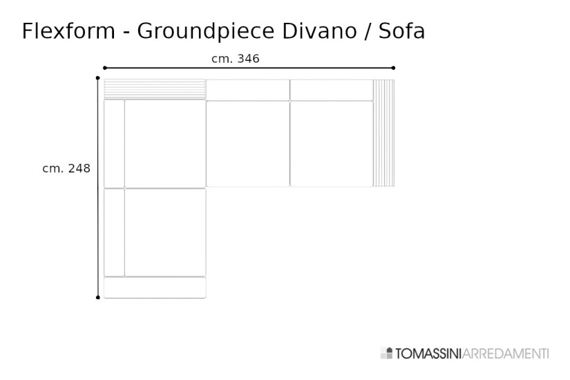 Divano Groundpiece bianco (Offerta Expo) Flexform - 9