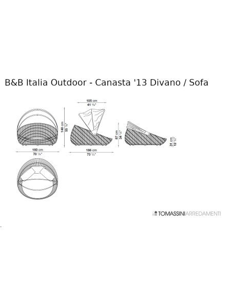 Divano Canasta '13 tondo (Offerta Expo) B&B Italia Outdoor - 8