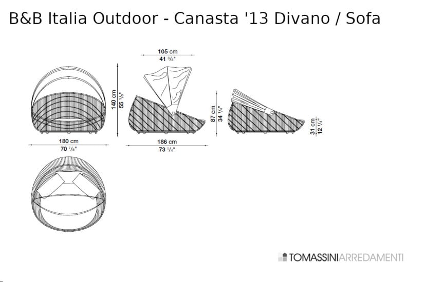 Canapé Canasta '13 Rond (Offre Expo) B&B Italia Outdoor - 8