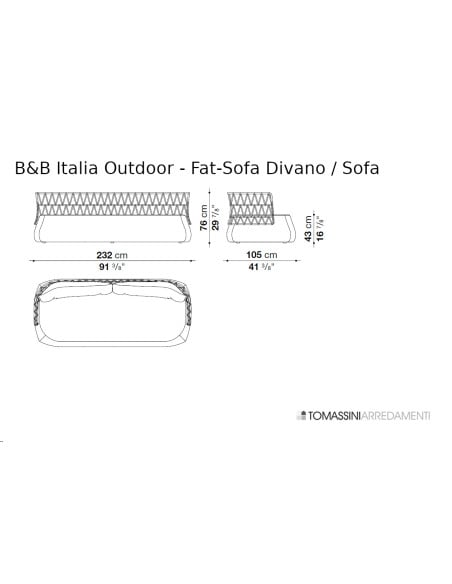 Fat-Sofa 3-Seater Sofa (Expo Offer) B&B Italia Outdoor - 9
