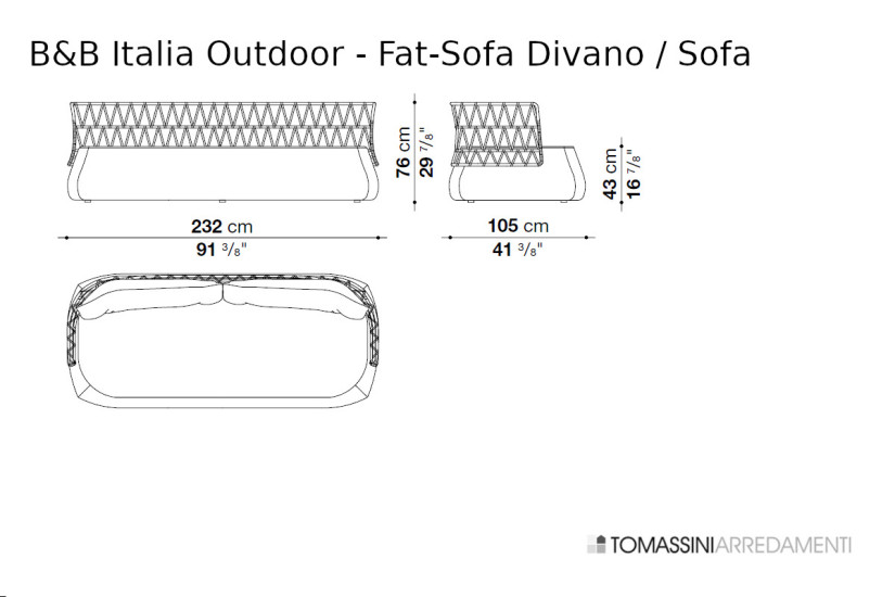 Canapé Fat Sofa 2 places (Offre Expo) B&B Italia Outdoor - 9
