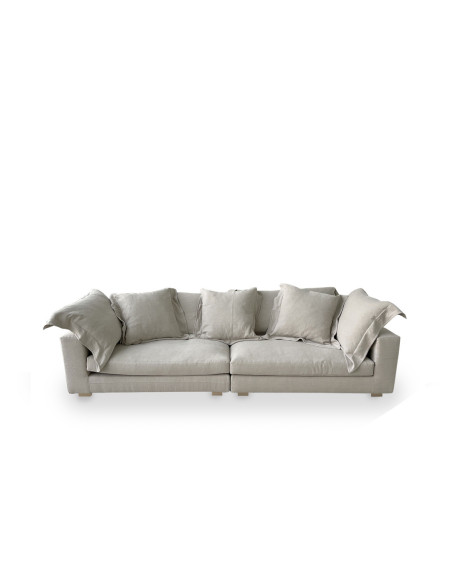 Divano Nebula Nine in lino chiaro (Offerta Expo) Diesel with Moroso - 6