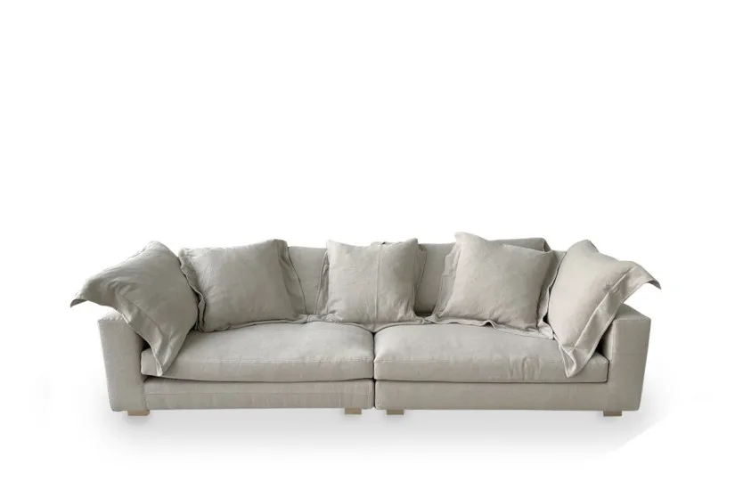 Divano Nebula Nine in lino chiaro (Offerta Expo) Diesel with Moroso - 6