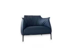 Fauteuil Archibald Large en cuir bleu (Offre Expo) Poltrona Frau - 8
