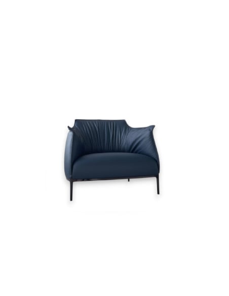 Poltrona Archibald Large in pelle blu (Offerta Expo) Poltrona Frau - 8